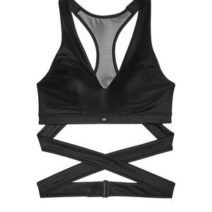 Black Women's Cross Strap Sports Bra VS